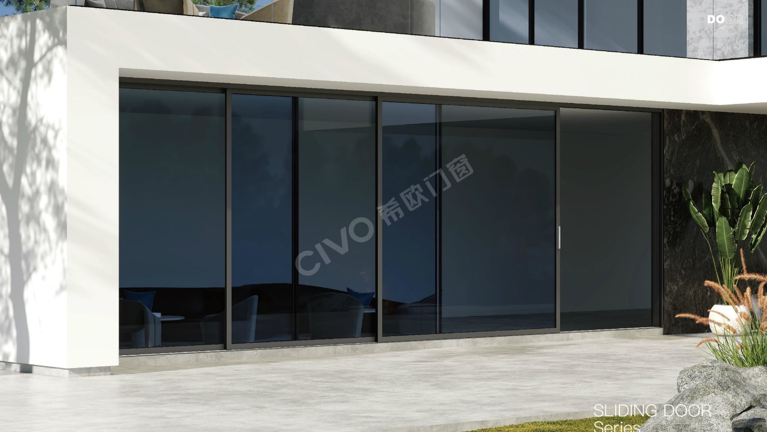 希歐40*65三聯(lián)動(dòng)推拉門